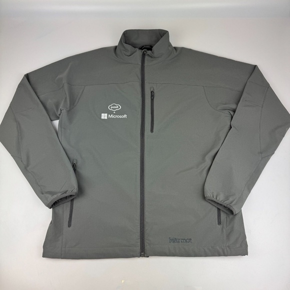 Marmot Mens Size XL Tempo Jacket M3 Full Zip Softshell Water Resistant Microsoft - Picture 1 of 9
